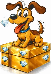 Wim Wuff sitzt auf einem wertvollen Paket